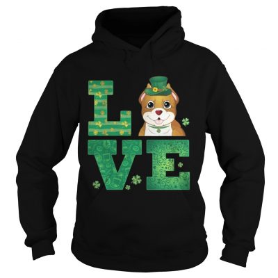 Hoodie Love Pit Bull St Patricks Day Green Shamrock TShirt