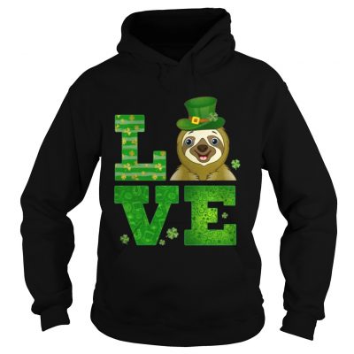 Hoodie Love Sloth St Patricks Day Green Shamrock TShirt