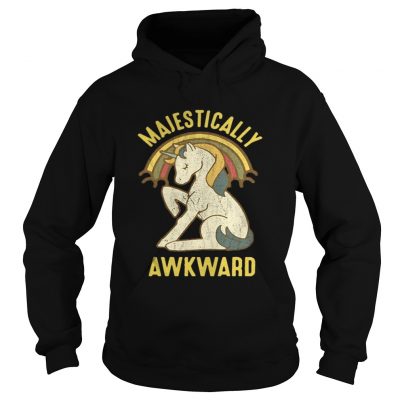 Hoodie Majestically awkward unicorn shirt