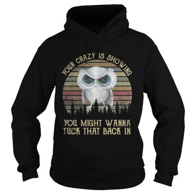 Hoodie Owl your crazy is showing you might wanna tuck that back in shirt