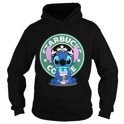 Hoodie Stitch drinking Starbucks coffee shirt