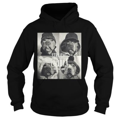 Hoodie Straight Outta Rescue Pitbull Shirt