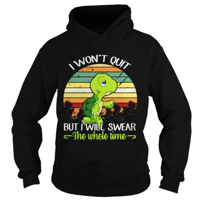 Hoodie Turtle I wont quit but I will swear the time retro shirt