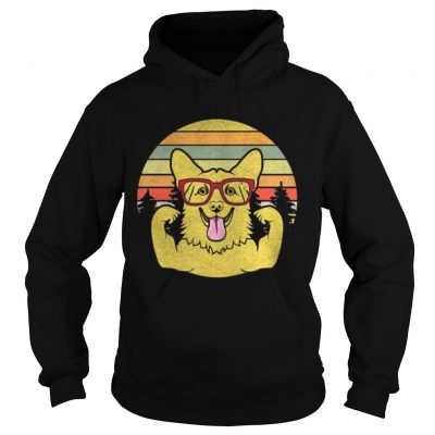 Hoodie Vintage Retro Style Corgi T shirt