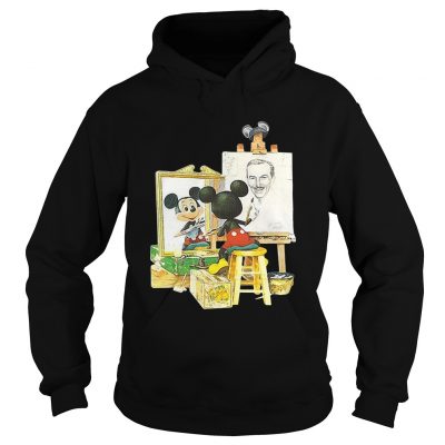 Hoodie Walt Disney and Mickey Mouse self portrait shirt