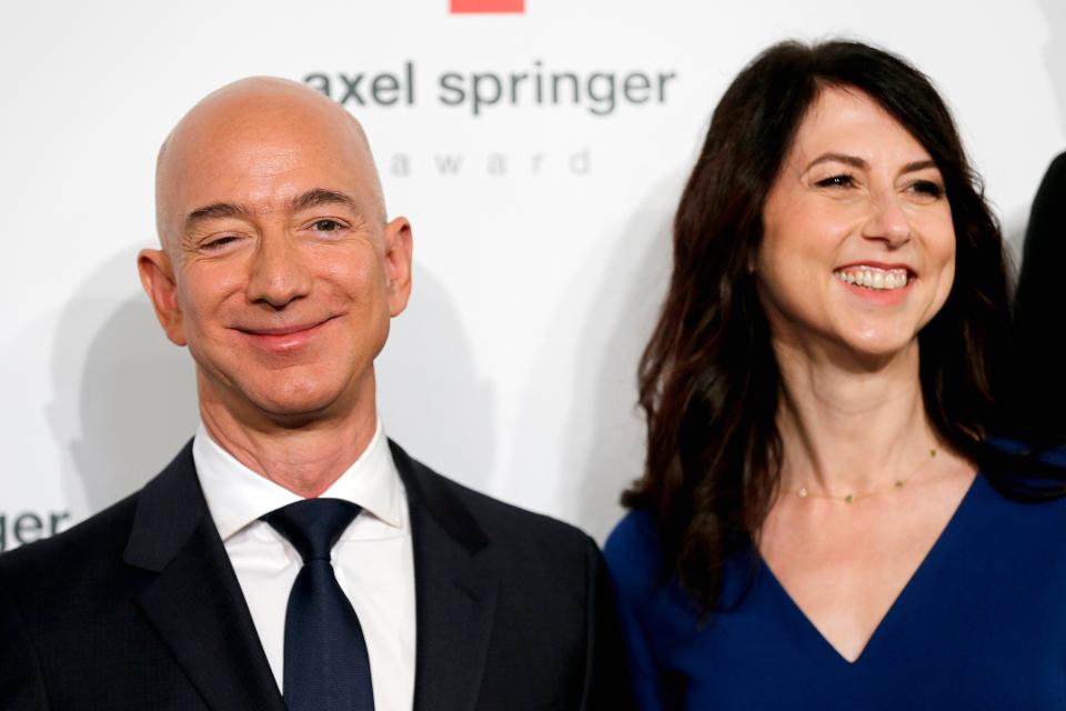 Jeff and MacKenzie Bezos in Berlin in 2018