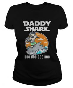 Ladies Tee Aquaman daddy shark doo doo doo shirt