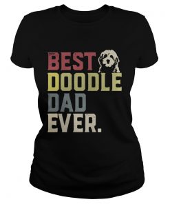 Ladies Tee Best doodle dad ever dog shirt