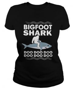 Ladies Tee Bigfoot shark doo doo doo doo doo doo doo shirt