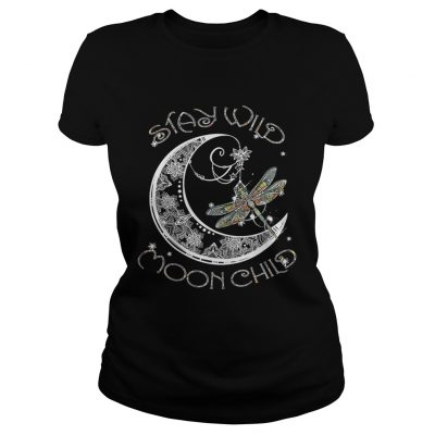 Ladies Tee Butterfly stay wild moon child shirt