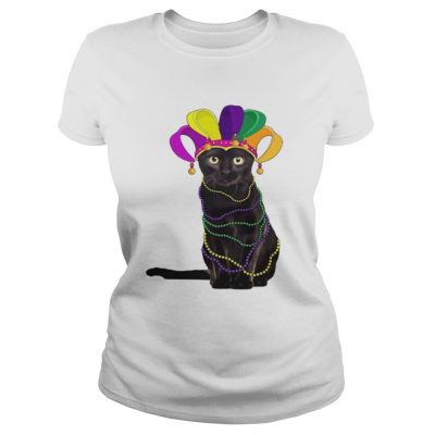 Ladies Tee Cat Mardi Gras shirt