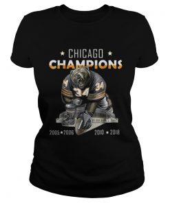 Ladies Tee Chicago champions bear 34 2005 2006 2010 2018 shirt