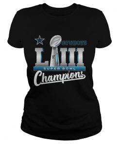 Ladies Tee Cowboys LII super bowl champions shirt