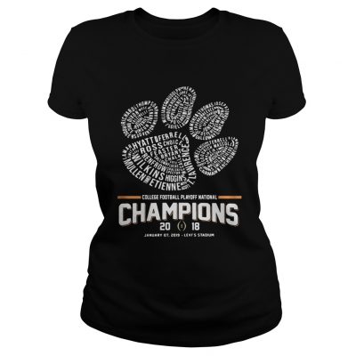 Ladies Tee Dog paw college football playoff national championship 2018 shirt