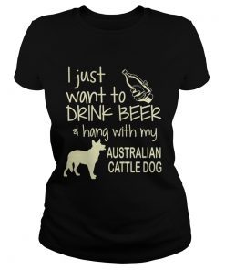 Ladies Tee Drink Beer Australian Cattle shirt