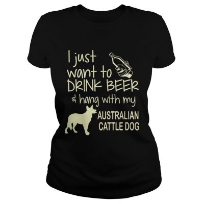 Ladies Tee Drink Beer Australian Cattle shirt