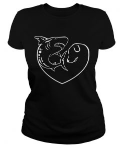 Ladies Tee Easily distracted by Sharks and dogs shirt