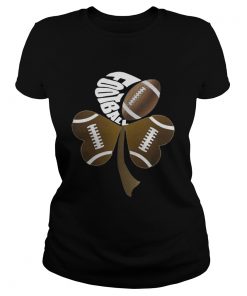 Ladies Tee Football Shamrock Heart Shirt