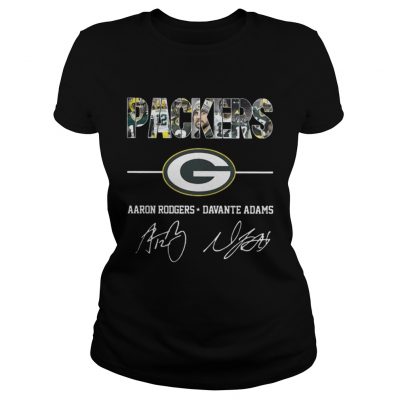 Ladies Tee Green Bay Packers Aaron Rodgers Davante Adams Shirt