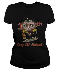 Ladies Tee Harry Potter owl 100th days of school shirt