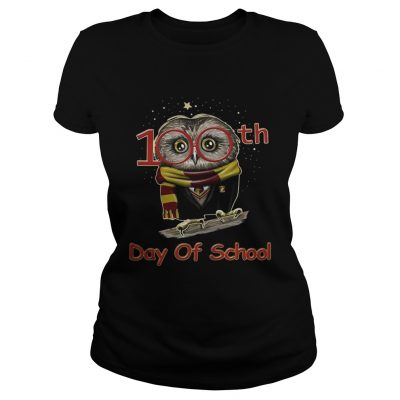 Ladies Tee Harry Potter owl 100th days of school shirt