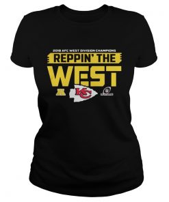 Ladies Tee Kansas City Chiefs 2018 AFC west division champions Reppin the west shirt