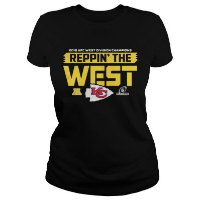 Ladies Tee Kansas City Chiefs 2018 AFC west division champions Reppin the west shirt