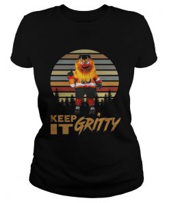 Ladies Tee Keep It Gritty Flyers Mascot Vintage Shirt