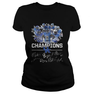 Ladies Tee Kentucky Wildcats 2019 Citrus Bowl Champions Signa shirt