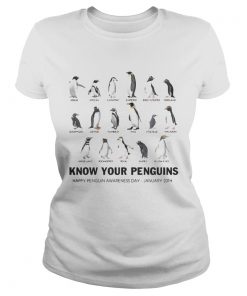 Ladies Tee Know your penguins happy penguin awareness day January 20th shirt