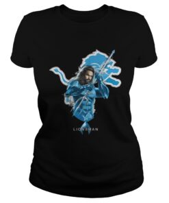 Ladies Tee Lionsman Aquaman And Lions Football Team TShirt