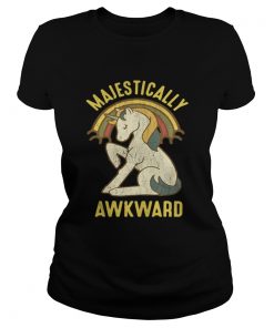 Ladies Tee Majestically awkward unicorn shirt