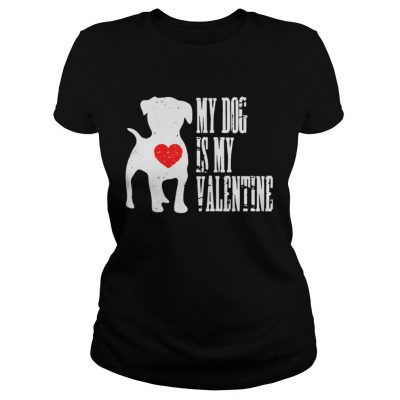 Ladies Tee My dog is my valentine shirt