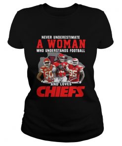 Ladies Tee Never Underestimate A Woman Who Understands Football And Loves Chiefs Shirt