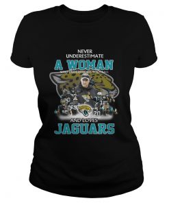 Ladies Tee Never Underestimate a Woman Who Understands Football And Loves Jaguars Tshirt