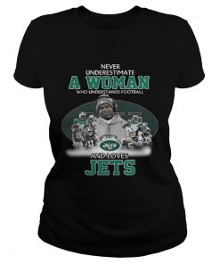 Ladies Tee Never Underestimate a Woman Who Understands Football And Loves Jets Tshirt