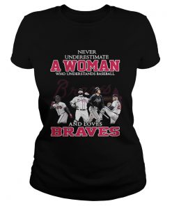 Ladies Tee Never underestimate a woman who understands baseball and loves Braves shirt