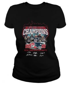 Ladies Tee New England Patriots 2019 Afc Division Champions With Signature Shirt