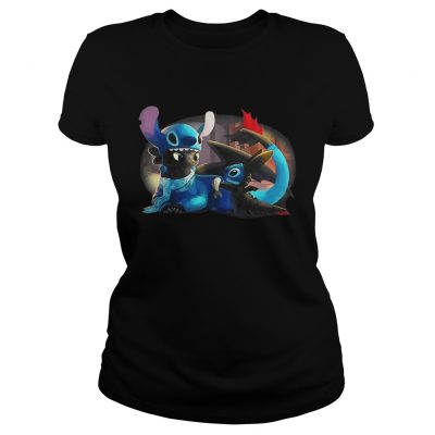 Ladies Tee Night Fury Toothless And Stitch Best Fiend Tshirt