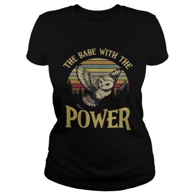 Ladies Tee Owl The babe with the power vintage shirt