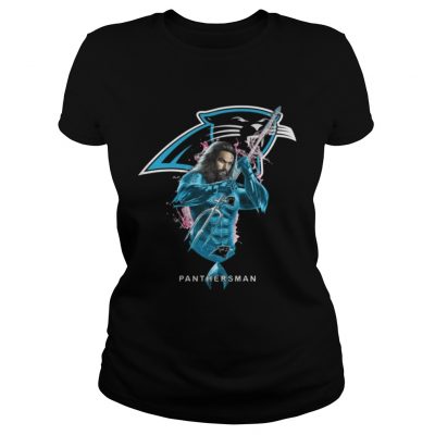 Ladies Tee Panthersman Aquaman And Panthers Football Team TShirt