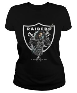 Ladies Tee Raidersman Aquaman And Raiders Football Team TShirt