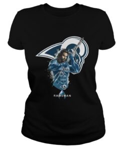 Ladies Tee Ramsman Aquaman And Rams Football Team TShirt