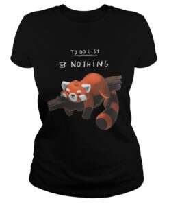 Ladies Tee Red PandaLazy to do list shirt