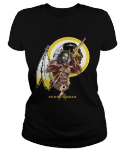 Ladies Tee Redskinsman Aquaman And Redskins Football Team TShirt