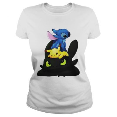 Ladies Tee Stitch Pokemon Grinch shirt