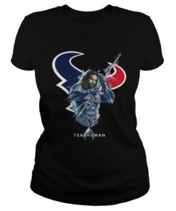 Ladies Tee Texansman Aquaman And Texans Football Team TShirt