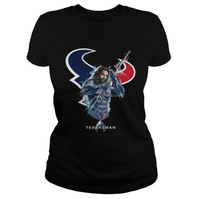 Ladies Tee Texansman Aquaman And Texans Football Team TShirt