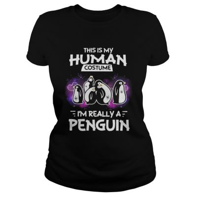 Ladies Tee This is my human costume Im really a penguin shirt