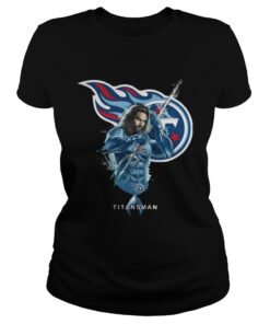 Ladies Tee Titansman Aquaman And Titans Football Team TShirt